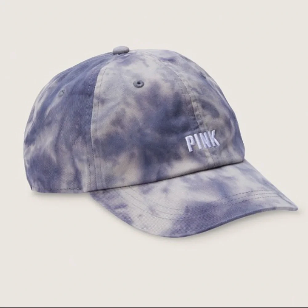 Vs Victorias Secret Pink Adjustable Baseball Hat Cap Grey Tint Tie Dye - Picture 1 of 3
